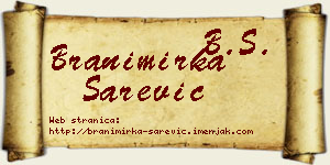 Branimirka Sarević vizit kartica